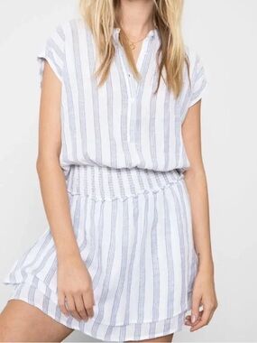 Rails Angelina Ryland stripe  White with Blue and Pastel Stripe size XL